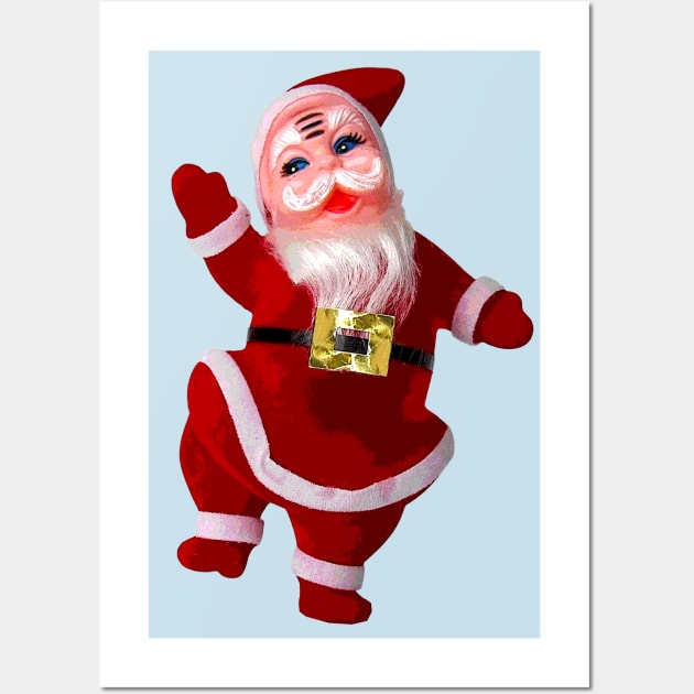 Mid-Century Dancing Santa Wall Art by Pop Fan Shop